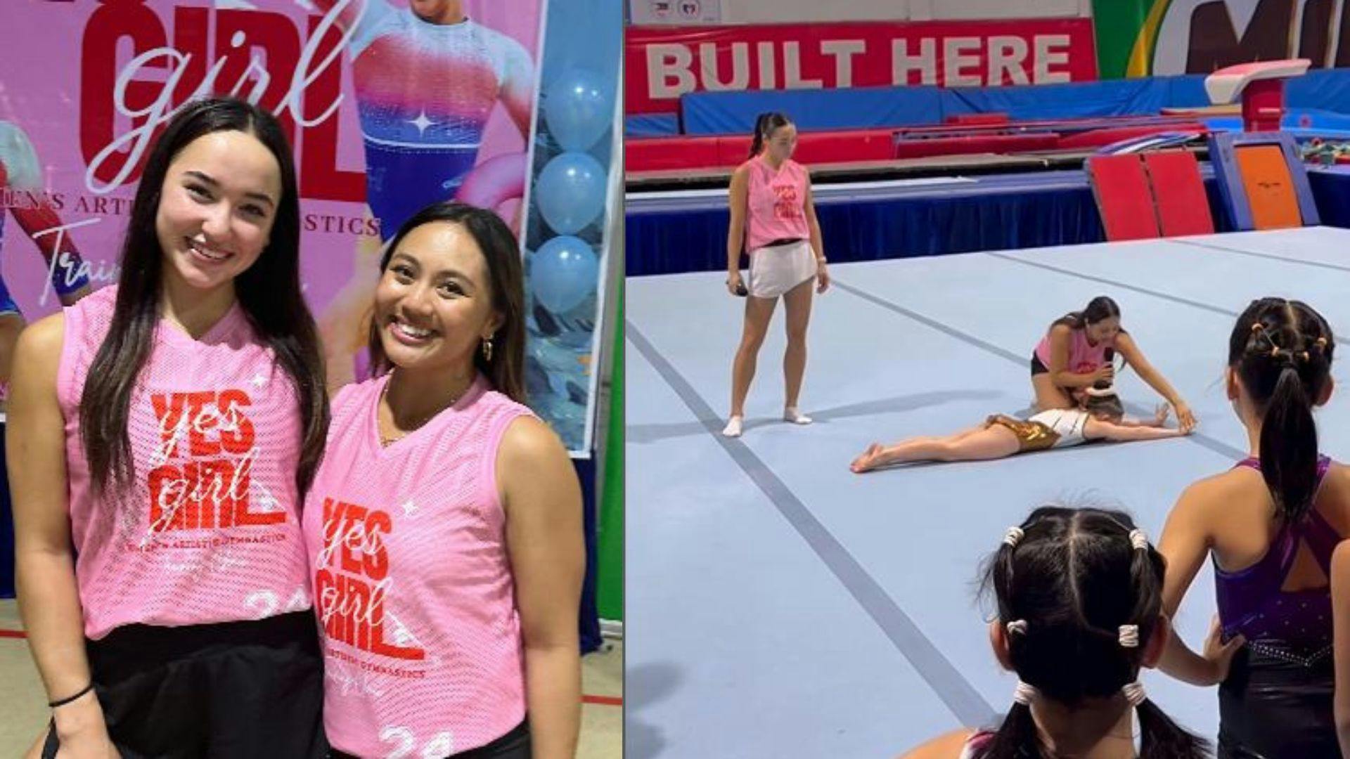 Olympic gymnasts Emma Malabuyo and Aleah Finnegan host free gymnastics training in Manila
